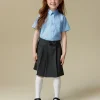 Grey Pleated Bow School Skirt 4 years