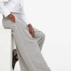 Grey Pleated Tailored Palazzo Trousers 10L