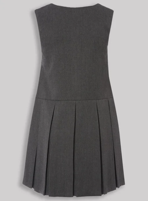 Grey Pleated Zip Front Pinafore 8 years