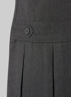 Grey Pleated Zip Front Pinafore 8 years