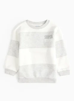 Grey Print Crew Neck Sweatshirt 1-2 years