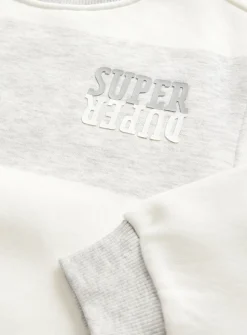 Grey Print Crew Neck Sweatshirt 1-2 years