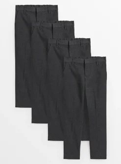 Grey Reinforced Knee Skinny Trousers 4 Pack 4 years