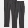 Grey Reinforced Knee Woven Trousers 2 Pack 4 years