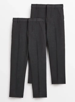 Grey Reinforced Knees Trousers 2 Pack 3 years