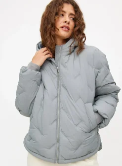 Grey Short Padded Jacket XL
