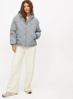 Grey Short Padded Jacket XL