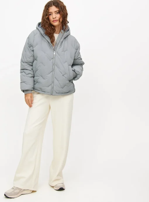 Grey Short Padded Jacket XL