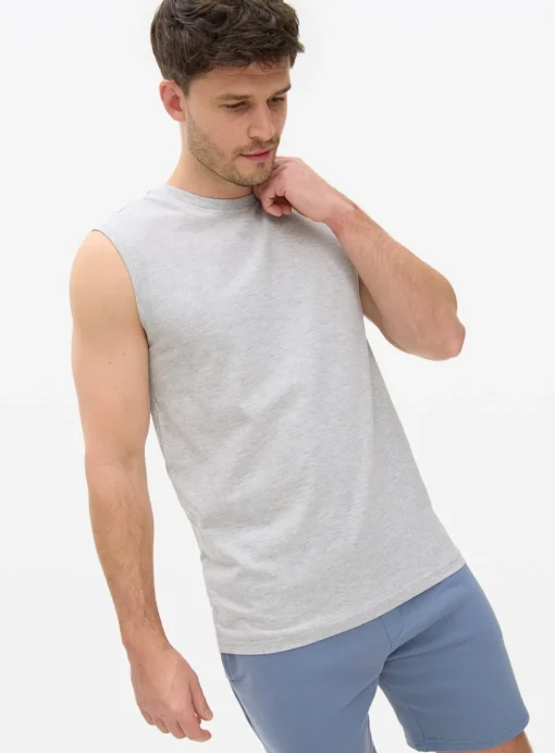 Grey Sleeveless Tank Top XXL