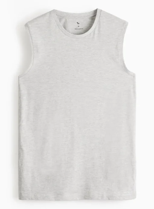 Grey Sleeveless Tank Top XXL