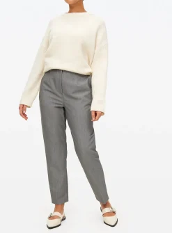 Grey Slim Fit Tailored Trousers 12R