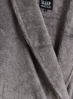 Grey Soft Fleece Dressing Gown XXL