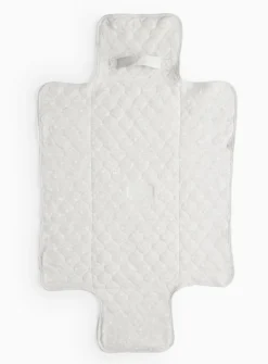 Grey Star Print Quilted Changing Mat One Size