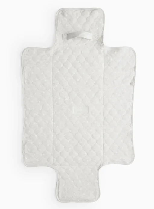 Grey Star Print Quilted Changing Mat One Size