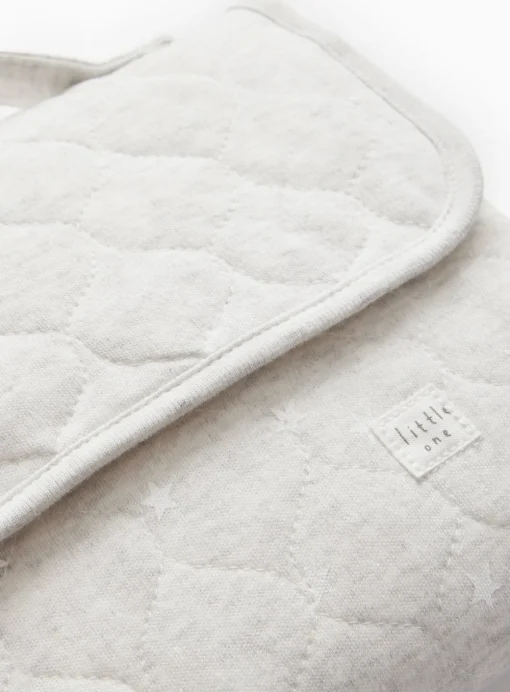 Grey Star Print Quilted Changing Mat One Size