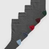 Grey Stay Fresh Socks 5 Pack 6-8.5
