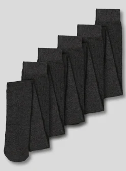 Grey Supersoft Tights 5 Pack 3-4 years