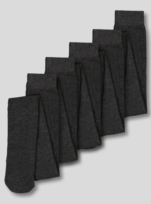 Grey Supersoft Tights 5 Pack 3-4 years