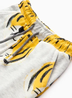 Grey Tiger Print Cuffed Joggers 1-2 years