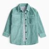 Grey T-Shirt & Green Corduroy Shirt Set 10 years
