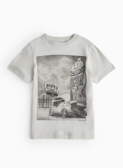 Grey Urban Utility Graphic T-Shirt 8 years