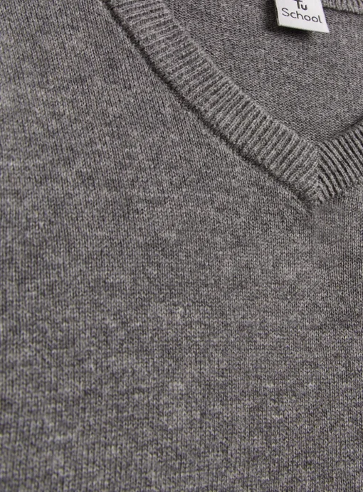 Grey V-Neck Jumpers 2 Pack 5 years
