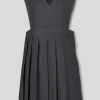 Grey V-Neck Pleated Pinafore Dress 3 years
