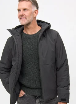 Grey Wadded Tech Coat L