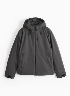 Grey Wadded Tech Coat L