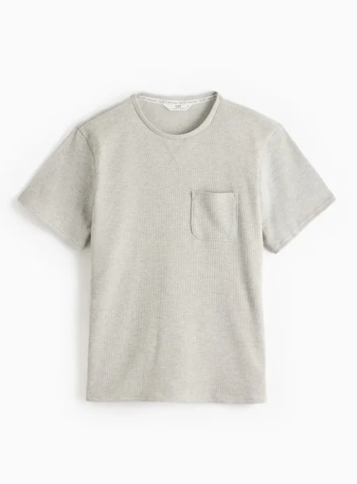Grey Waffle Co-ord Lounge Top XL