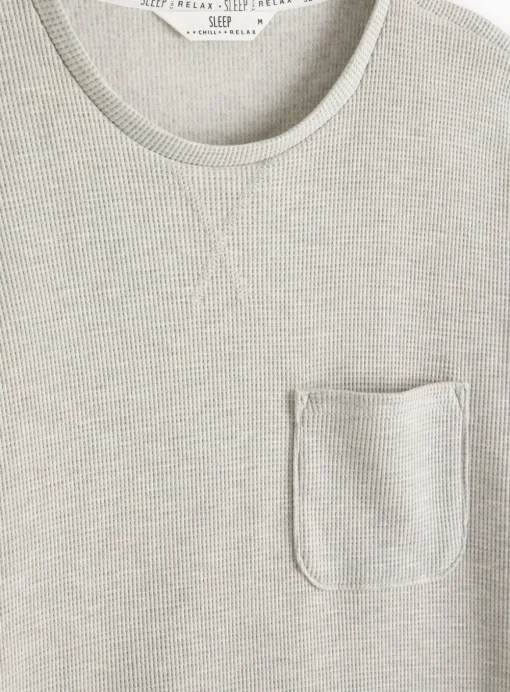 Grey Waffle Co-ord Lounge Top XL