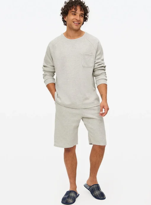 Grey Waffle Co-ord Pyjama Top XL