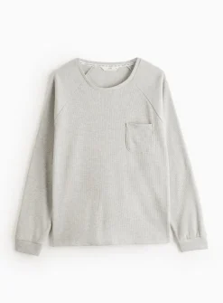 Grey Waffle Co-ord Pyjama Top XL