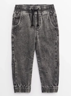 Grey Washed Loopback Jeans 1-2 years