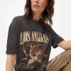 Grey Washed Wild Cat Graphic T-Shirt 6