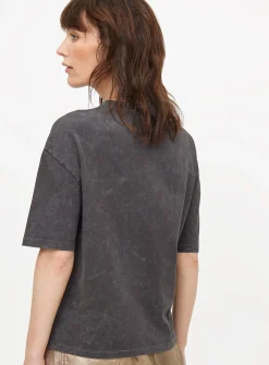 Grey Washed Wild Cat Graphic T-Shirt 6