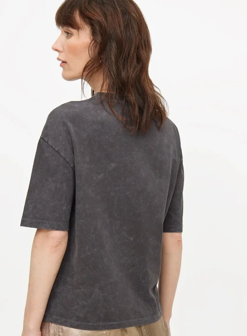 Grey Washed Wild Cat Graphic T-Shirt 6