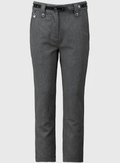 Grey Woven Belted School Trousers 3 years