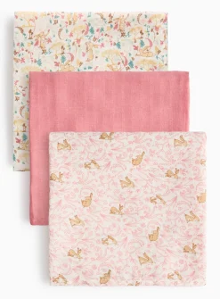 Guess How Much I Love You Pink Muslin Square 3 Pack One Size