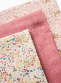 Guess How Much I Love You Pink Muslin Square 3 Pack One Size