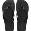 HAVAIANAS Brasil Flip Flops Black 39/40