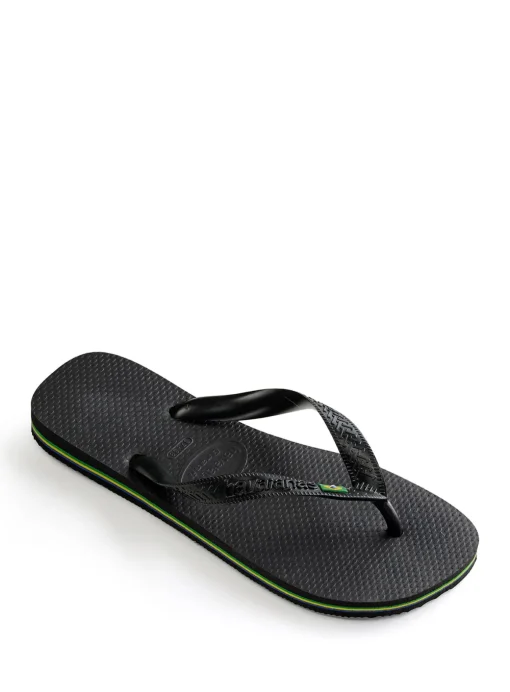 HAVAIANAS Brasil Flip Flops Black 39/40