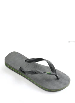 HAVAIANAS Brasil Flip Flops Steel Grey 39/40