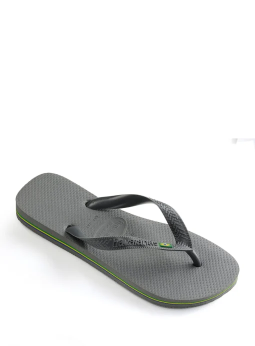 HAVAIANAS Brasil Flip Flops Steel Grey 39/40