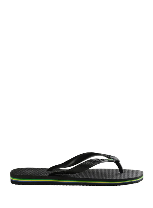 HAVAIANAS Brasil Flip Flops Black 39/40