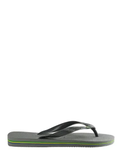 HAVAIANAS Brasil Flip Flops Steel Grey 39/40