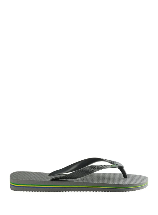 HAVAIANAS Brasil Flip Flops Steel Grey 39/40