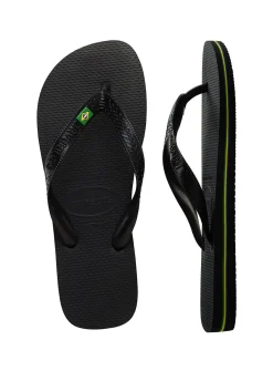 HAVAIANAS Brasil Flip Flops Black 39/40