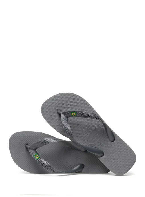 HAVAIANAS Brasil Flip Flops Steel Grey 39/40