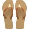 HAVAIANAS Elegance Flip Flops Golden 35/36